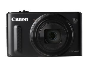 Canon PowerShot SX610 HS Black 20.2 MP 18X Optical Zoom 25mm Wide Angle High-End, Advanced Digital Camera HDTV Output Canon PowerShot SX610 HS Black 20.2 MP 18X Optical Zoom 25mm Wide Angle High-End, Advanced Digital Camera HDTV Output