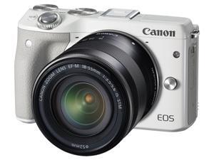 Canon EOS M3 9772B011 White 24.2 MP Horizontal: 6.2cm, Vertical: 4.2cm LCD Mirrorless Digital Camera with 18-55mm Lens Canon EOS M3 9772B011 White 24.2 MP Horizontal: 6.2cm, Vertical: 4.2cm LCD Mirrorless Digital Camera with 18-55mm Lens