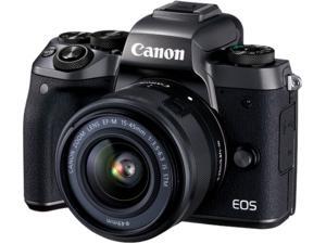 Canon EOS M5 1279C011AA Black 24.2 MP 3.2" LCD Compact Mirrorless System Camera with EF-M 15-45mm Lens Canon EOS M5 1279C011AA Black 24.2 MP 3.2" LCD Compact Mirrorless System Camera with EF-M 15-45mm Lens