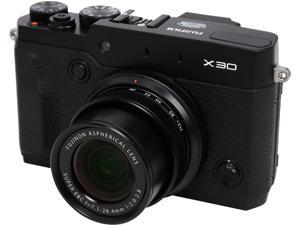 FUJIFILM X30 Black 12.0 MP 4X Optical Zoom 28mm Wide Angle Digital Camera HDTV Output FUJIFILM X30 Black 12.0 MP 4X Optical Zoom 28mm Wide Angle Digital Camera HDTV Output