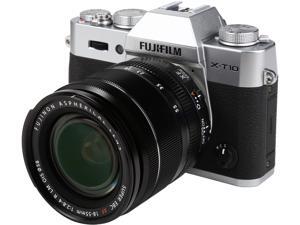 FUJIFILM X-T10 16471574 Silver 16.3 MP 3.0" 920K LCD Mirrorless Interchangeable Lens Camera with XF18-55mmF2.8-4 R LM OIS Lens FUJIFILM X-T10 16471574 Silver 16.3 MP 3.0" 920K LCD Mirrorless Interchangeable Lens Camera with XF18-55mmF2.8-4 R LM OIS Lens