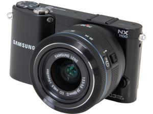 SAMSUNG NX1100 Black 20.3 MP 3.0" 921K LCD Smart Compact Camera System with 20-50mm f/3.5-5.6 Lens SAMSUNG NX1100 Black 20.3 MP 3.0" 921K LCD Smart Compact Camera System with 20-50mm f/3.5-5.6 Lens