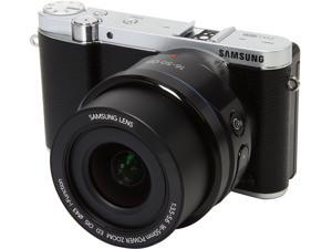 SAMSUNG NX3000 EV-NX3000BOIUS Black 20.3MP 3.0" 460.8K LCD Mirrorless Digital Camera with 16-50mm Lens SAMSUNG NX3000 EV-NX3000BOIUS Black 20.3MP 3.0" 460.8K LCD Mirrorless Digital Camera with 16-50mm Lens
