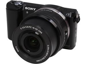 SONY Alpha a5000 ILCE-5000L/B Black 20.1MP 3.0" 460K LCD Compact Interchangeable Lens Digital Camera with 16-50mm Lens SONY Alpha a5000 ILCE-5000L/B Black 20.1MP 3.0" 460K LCD Compact Interchangeable Lens Digital Camera with 16-50mm Lens
