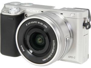 SONY Alpha a6000 ILCE-6000L/S Silver 24.3MP 3.0" 921.6K LCD Mirrorless Interchangeable-lens Camera w/ 16-50mm lens SONY Alpha a6000 ILCE-6000L/S Silver 24.3MP 3.0" 921.6K LCD Mirrorless Interchangeable-lens Camera w/ 16-50mm lens