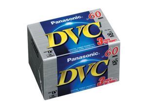 Panasonic AYDVM60EJ3P Mini-DV Tape - 3 Pack Panasonic AYDVM60EJ3P Mini-DV Tape - 3 Pack