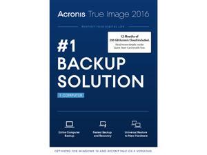 Acronis True Image 2016 w/ 250 GB Cloud Storage Acronis True Image 2016 w/ 250 GB Cloud Storage