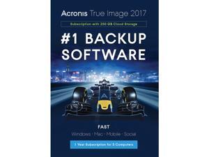Acronis True Image Subscription 5 Computer + 250GB Cloud Storage - 1 Year - Download Acronis True Image Subscription 5 Computer + 250GB Cloud Storage - 1 Year - Download