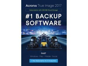 Acronis True Image 2017 - 5 Devices + 250GB Cloud Storage Acronis True Image 2017 - 5 Devices + 250GB Cloud Storage