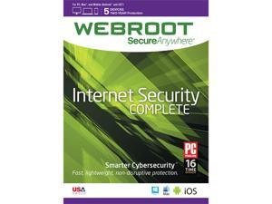 Webroot SecureAnywhere Internet Security Complete 5 Device 2 YEAR - Download Webroot SecureAnywhere Internet Security Complete 5 Device 2 YEAR - Download