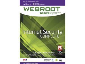 Webroot Internet Security Complete 5 Devices 1 Year Webroot Internet Security Complete 5 Devices 1 Year