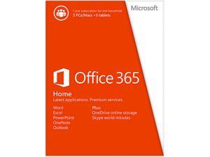 Microsoft Office 365 Home - 5 Devices, 1 Year Subscription (Product Key Card) Microsoft Office 365 Home - 5 Devices, 1 Year Subscription (Product Key Card)