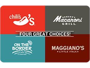 Chili's 4-Choice $25 Gift Card (Email Delivery) Chili's 4-Choice $25 Gift Card (Email Delivery)