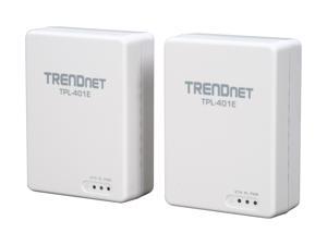 TRENDnet TPL-401E2K Powerline 500 AV Gigabit Adapter Kit Up to 500Mbps TRENDnet TPL-401E2K Powerline 500 AV Gigabit Adapter Kit Up to 500Mbps