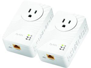 ZyXEL 200Mbps Fast Ethernet Powerline Wall-Plug Pass-thru Adapter, Starter Kit - 2 Units (PLA4111KIT) ZyXEL 200Mbps Fast Ethernet Powerline Wall-Plug Pass-thru Adapter, Starter Kit - 2 Units (PLA4111KIT)