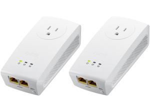 ZyXEL PLA5256KIT HomePlug AV2 SISO AV1000 Powerline Pass-Thru 2-Port Gigabit Ethernet Adapter Kit, Up to 1000 Mbps ZyXEL PLA5256KIT HomePlug AV2 SISO AV1000 Powerline Pass-Thru 2-Port Gigabit Ethernet Adapter Kit, Up to 1000 Mbps