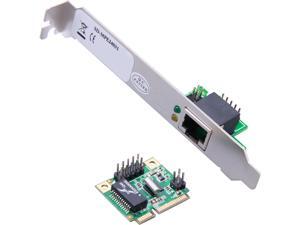 SYBA SD-MPE24031 10/ 100/ 1000Mbps Mini PCI Express Gigabit Ethernet Card with RJ-45 Port Bracket SYBA SD-MPE24031 10/ 100/ 1000Mbps Mini PCI Express Gigabit Ethernet Card with RJ-45 Port Bracket