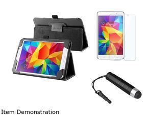 Insten Black Stand Leather Flip Folio Case with Clear Protector and Mini Stylus For Samsung Galaxy Tab 4 7.0 1991407 Insten Black Stand Leather Flip Folio Case with Clear Protector and Mini Stylus For Samsung Galaxy Tab 4 7.0 1991407