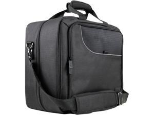 Universal Portable Electronics Carrying Case with Custom Storage Compartments, Adjustable Shoulder Strap & Padded Interior by USA GEAR - Works w/ Tablets, Laptop Computers, Travel Projectors & More Universal Portable Electronics Carrying Case with Custom Storage Compartments, Adjustable Shoulder Strap & Padded Interior by USA GEAR - Works w/ Tablets, Laptop Computers, Travel Projectors & More