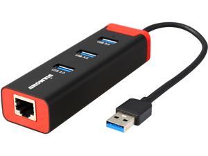 Diamond Multimedia USB303HE SuperSpeed USB 3.0 3-port Hub, Gigabit Ethernet Port, and Mini Docking Station Diamond Multimedia USB303HE SuperSpeed USB 3.0 3-port Hub, Gigabit Ethernet Port, and Mini Docking Station