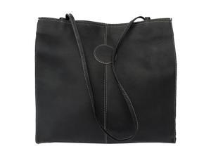 Piel LEATHER 2344-BLK Medium Market Bag Black Piel LEATHER 2344-BLK Medium Market Bag Black