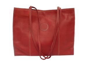 Piel LEATHER 2507-RD Carry-All Market Bag Red Piel LEATHER 2507-RD Carry-All Market Bag Red