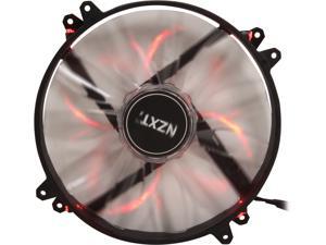 NZXT RF-FZ20S-R1 200mm Red LED Case Fan with Sleeved-Cable NZXT RF-FZ20S-R1 200mm Red LED Case Fan with Sleeved-Cable