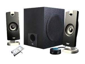 Cyber Acoustics CA-3090 9 Watts total RMS 2.1 3 Piece Flat Panel Design Subwoofer & Satellite Speaker System Cyber Acoustics CA-3090 9 Watts total RMS 2.1 3 Piece Flat Panel Design Subwoofer & Satellite Speaker System