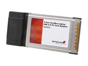 StarTech CBUSB22 2 Port CardBus Laptop USB 2.0 PC Card Adapter StarTech CBUSB22 2 Port CardBus Laptop USB 2.0 PC Card Adapter