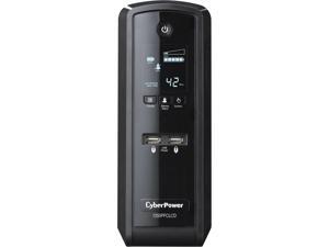 CyberPower CP1350PFCLCD 1350 VA / 810 Watts PFC Pure Sine Wave UPS w/ USB Charging Ports CyberPower CP1350PFCLCD 1350 VA / 810 Watts PFC Pure Sine Wave UPS w/ USB Charging Ports