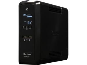 CyberPower CP1500PFCLCD - PFC Sinewave UPS Systems - Pure Sine Wave | 100% Active PFC Compatible with USB Charging Ports CyberPower CP1500PFCLCD - PFC Sinewave UPS Systems - Pure Sine Wave | 100% Active PFC Compatible with USB Charging Ports