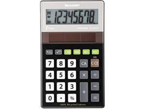 Sharp ELR277BBK EL-R277BBK Recycled Series Handheld Calculator, 8-Digit, LCD, Black Sharp ELR277BBK EL-R277BBK Recycled Series Handheld Calculator, 8-Digit, LCD, Black