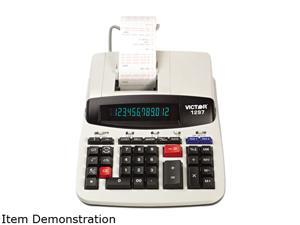 Victor 1297 1297 Two-Color Commercial Printing Calculator, 12-Digit LCD, Black/Red Victor 1297 1297 Two-Color Commercial Printing Calculator, 12-Digit LCD, Black/Red