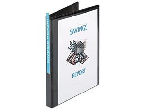 Avery 05233 Nonstick Heavy-Duty Round Ring View Binder, 1/2" Capacity, Black Avery 05233 Nonstick Heavy-Duty Round Ring View Binder, 1/2" Capacity, Black
