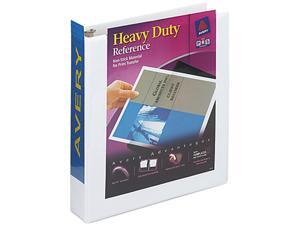 Avery 05404 Nonstick Heavy-Duty Round Ring View Binder, 1-1/2" Capacity, White Avery 05404 Nonstick Heavy-Duty Round Ring View Binder, 1-1/2" Capacity, White