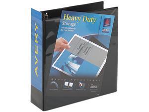 Avery 05600 Nonstick Heavy-Duty Round Ring View Binder, 3" Capacity, Black Avery 05600 Nonstick Heavy-Duty Round Ring View Binder, 3" Capacity, Black