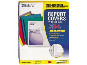 C-line 32457 Report Cover w/Binding Bar, Letter, 1/8" Capacity, 50/Box C-line 32457 Report Cover w/Binding Bar, Letter, 1/8" Capacity, 50/Box