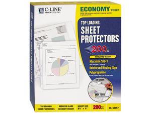 C-line 62067 Top-Load Poly Sheet Protectors, Economy Gauge, Ltr, Reduced-Glare, 200/Box C-line 62067 Top-Load Poly Sheet Protectors, Economy Gauge, Ltr, Reduced-Glare, 200/Box
