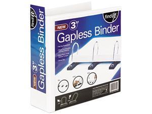 find It SNS01701 Gapless Loop Ring View Binder, 11 x 8-1/2, 3" Capacity, White find It SNS01701 Gapless Loop Ring View Binder, 11 x 8-1/2, 3" Capacity, White
