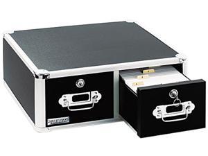 Vaultz VZ01397 Vaultz Locking 8 x 5 Two-Drawer Index Card Box, 3000-Card Capacity, Black Vaultz VZ01397 Vaultz Locking 8 x 5 Two-Drawer Index Card Box, 3000-Card Capacity, Black
