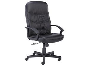 basyx VL641ST11 VL641 Leather High-Back Swivel/Tilt Chair, Metal, 25-3/4w x 28-1/2d x 47h, Black basyx VL641ST11 VL641 Leather High-Back Swivel/Tilt Chair, Metal, 25-3/4w x 28-1/2d x 47h, Black