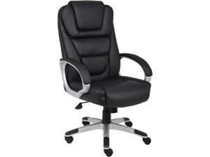 Boss Office Products Boss Black LeatherPlus Executive Chair B8601 Boss Office Products Boss Black LeatherPlus Executive Chair B8601