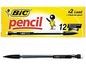 BIC MP11 Mechanical Pencil, HB #2, 0.70 mm, Clear Barrel, Refillable, Dozen BIC MP11 Mechanical Pencil, HB #2, 0.70 mm, Clear Barrel, Refillable, Dozen