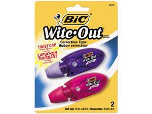 BIC WOMTP21 Wite-Out Mini Twist Correction Tape, Non-Refillable, 1/5" x 314", 2/Pack BIC WOMTP21 Wite-Out Mini Twist Correction Tape, Non-Refillable, 1/5" x 314", 2/Pack