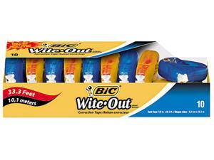 BIC WOTAP10 - Wite-Out EZ Correct Correction Tape, Non-Refillable, 1/6" x 472", 10/Box BIC WOTAP10 - Wite-Out EZ Correct Correction Tape, Non-Refillable, 1/6" x 472", 10/Box