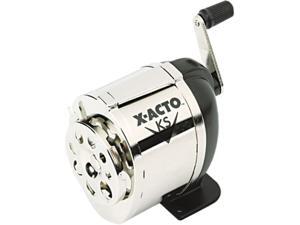 X-ACTO 1031 Model KS Manual Pencil Sharpener, Table- or Wall-Mount, Black/Chrome X-ACTO 1031 Model KS Manual Pencil Sharpener, Table- or Wall-Mount, Black/Chrome