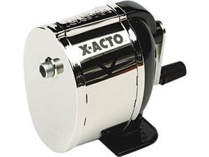 X-ACTO 1041 Boston Model L Table-Mount/Wall-Mount Manual Pencil Sharpener, Black/Chrome X-ACTO 1041 Boston Model L Table-Mount/Wall-Mount Manual Pencil Sharpener, Black/Chrome