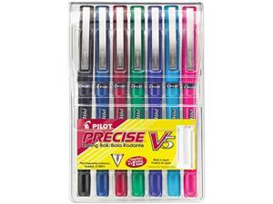 Pilot 26015 Precise V5 Roller Ball Stick Pen, Needle Pt, Asst Inks, 0.5mm Extra Fine, 7/pack Pilot 26015 Precise V5 Roller Ball Stick Pen, Needle Pt, Asst Inks, 0.5mm Extra Fine, 7/pack
