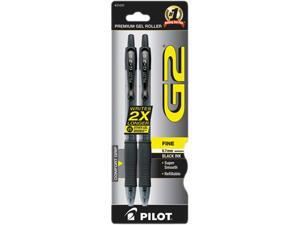 Pilot 31031 G2 Gel Roller Ball Pen, Retractable, Black Ink, 0.7mm Fine, 2 per Pack Pilot 31031 G2 Gel Roller Ball Pen, Retractable, Black Ink, 0.7mm Fine, 2 per Pack