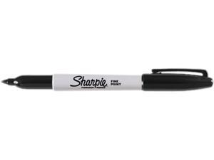 Sharpie 30001 Permanent Marker, Fine Point, Black, Dozen Sharpie 30001 Permanent Marker, Fine Point, Black, Dozen